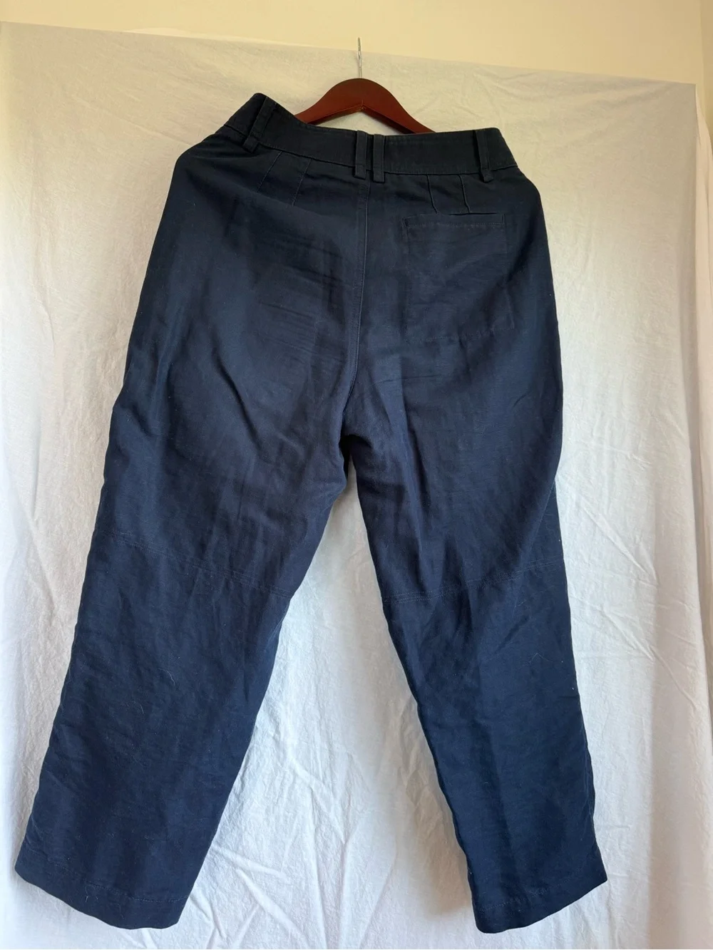Banana Republic linen navy blue Straight-Leg Utility Pants